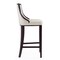 Manhattan Comfort Fifth Avenue Bar Stool in Pearl White and Walnut (Set of 3) 3-BS007-PW - alternate 2